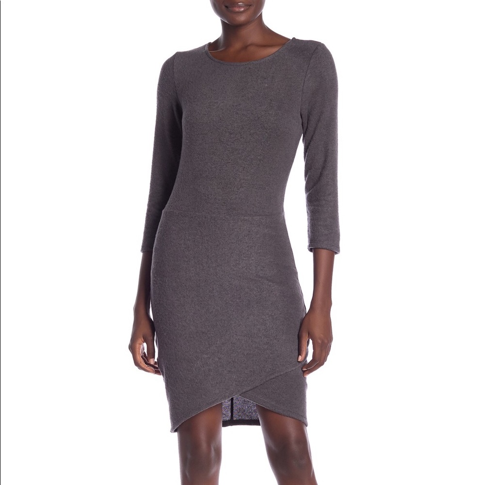 Vanity Room Heathered Hacci Knit Sheath Dress